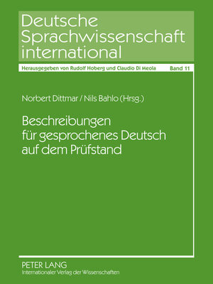 cover image of Beschreibungen für gesprochenes Deutsch auf dem Prüfstand